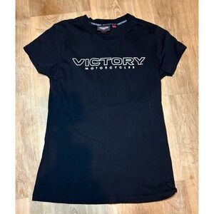 Used Size Small VICTORY MOTORCYCLES black T Shirt‎